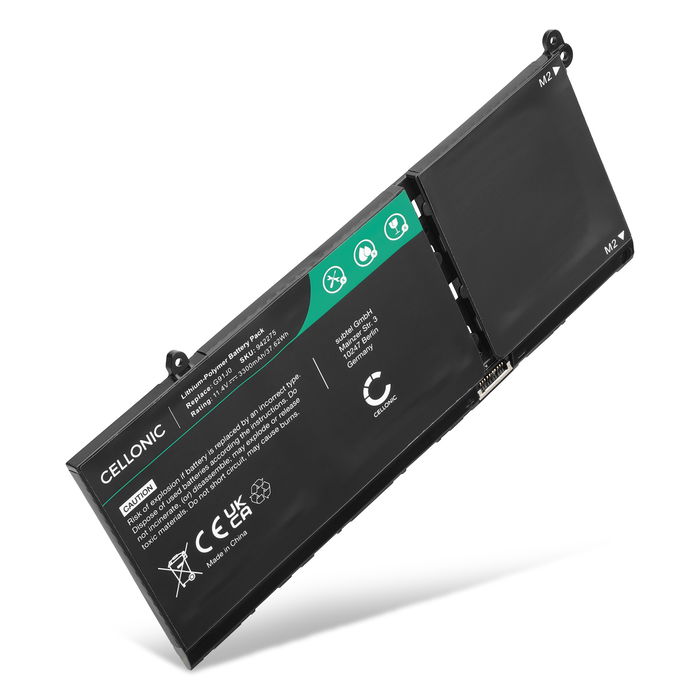 Batteria per portatile Dell Latitude 3520, 3420, 3320 | Inspiron 15 3511, 14 Plus 7420, 3511 | Vostro 3510, 3525, 5620 | Dell G91J0, MVK11 ricambio per laptop 3300mAh 11.4V 