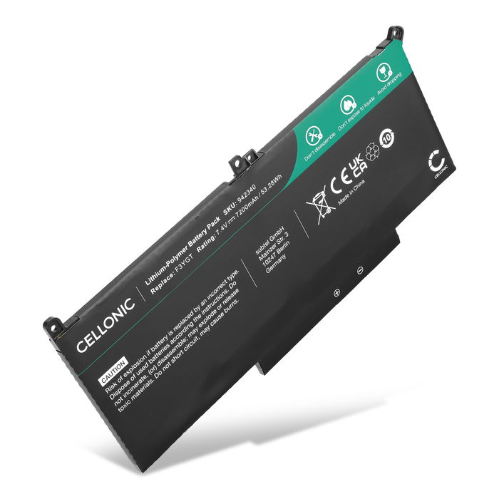 Dell Latitude 7480 Batteria 7200mAh marcata Cellonic