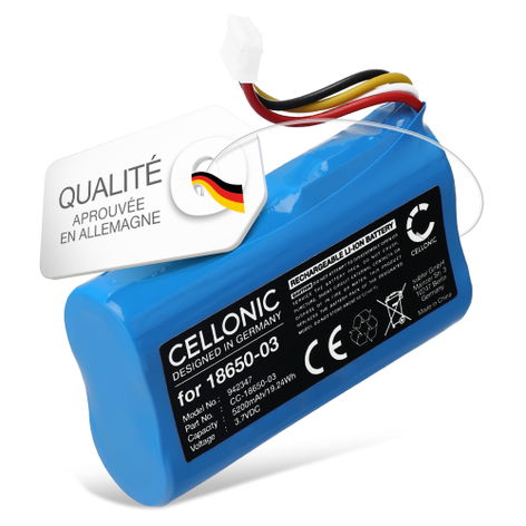 Batterie pour EZVIZ DB2C 18650-03 (5200mAh, 3.7V) de CELLONIC