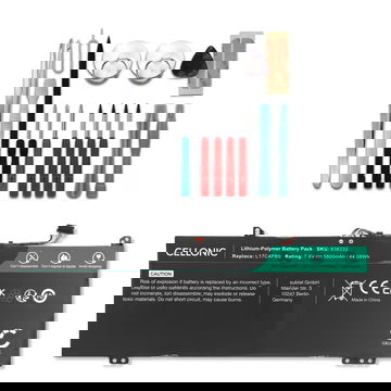 Batterie pour Lenovo Flex 6-14ARR, 14IKB IdeaPad 530S-14IKB, 15IKB, 14ARR, Yoga 530-14ARR, 14IKB 7.6V 5800mAh + kit d'outils de CELLONIC