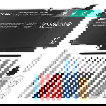 Batteria per portatile kompatibel mit Dell Latitude 7389, 12, K5XWW ricambio per laptop 4200mAh 7.6V + Set di strumento