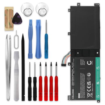 Battery for Lenovo Miix 510-12IKB, Miix 510-12ISK, Miix 520-12IKB 7.68V 4850mAh + Tool-kit from CELLONIC