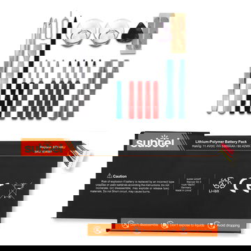 Batterie pour GS63VR 7RF Stealth Pro, GS63VR-7RE, GS63VR-7RG, GS63VR 7RD-092NL Stealth, GS73VR 7RF Stealth Pro, BTY-M6J 11.4V 5700mAh + kit d'outils de subtel