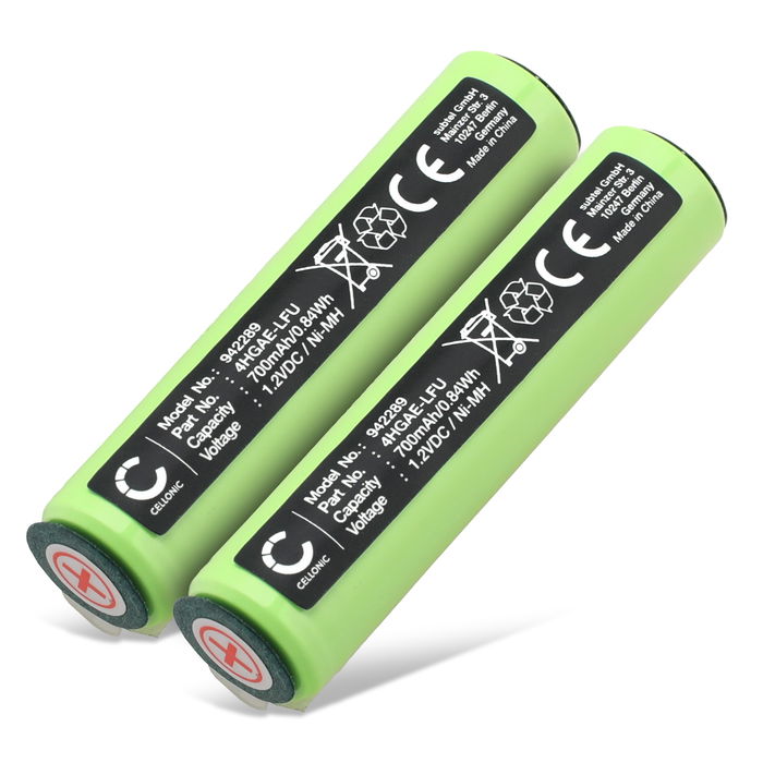 2x Braun Series 1 - 190S Akku 700mAh Ersatzakku Batterie von Cellonic