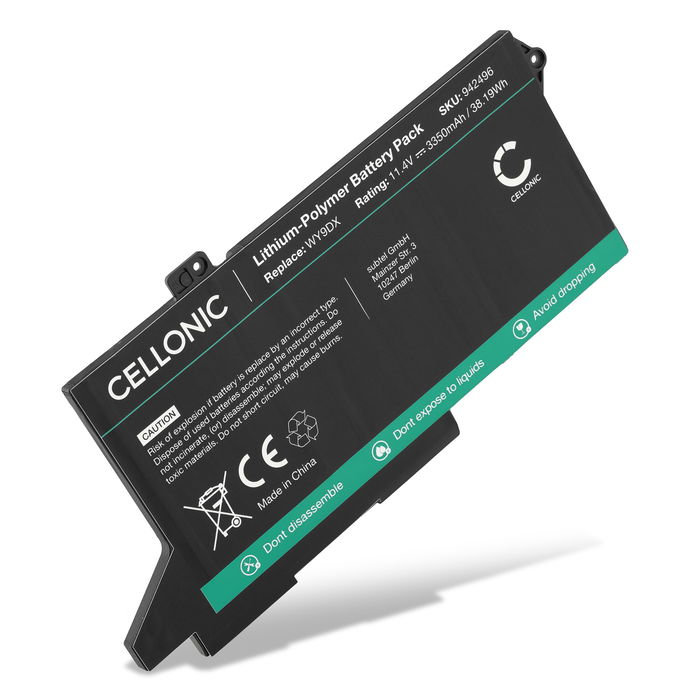 Batteria per portatile Dell Latitude 5420, Latitude 5520, Precision 3560, Dell WY9DX, 05R42, WK3F1 ricambio per laptop 3350mAh 11.4V 