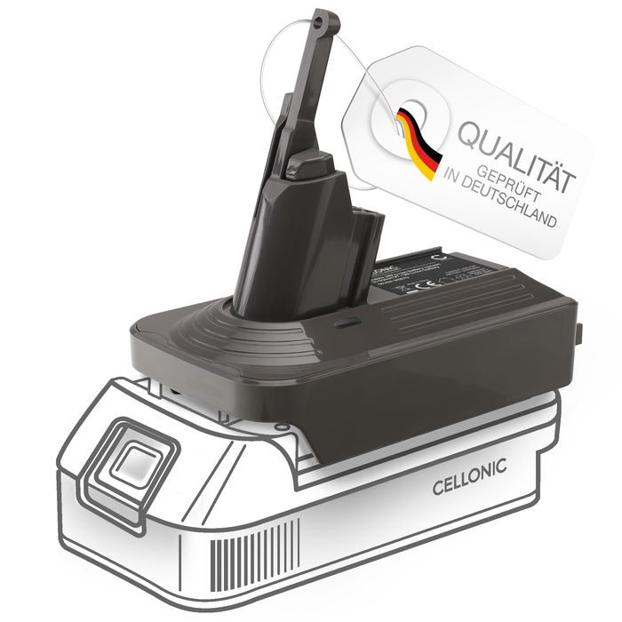 Akku Adapter Makita 18V auf Dyson V7 und Dyson V8 von CELLONIC