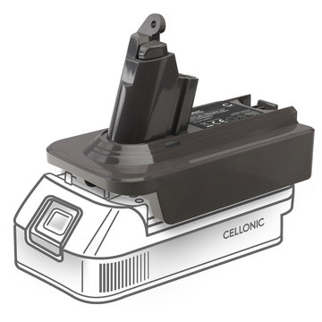 Con l'adattatore di batterie agli ioni di litio DeWalt 18V / 20V o Milwaukee 18V - Dyson V6, il tuo aspirapolvere disporrà sempre della potenza necessaria per le sessioni di pulizia profonda