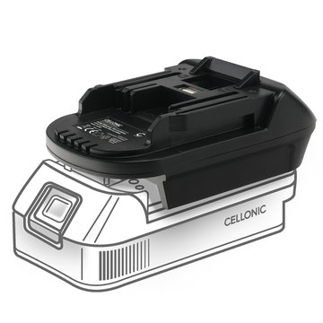 Convertitore adattatore di batteria DeWalt 18V/20V or Milwaukee 18V per utensile Makita 18V, Accessorio efficace e d'alta qualità, evitadi comprare un'ulteriore batteria