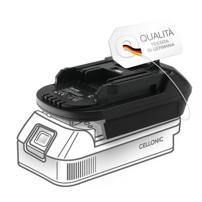 Convertitore adattatore di batteria DeWalt 18V/20V or Milwaukee 18V per utensile Makita 18V, Accessorio efficace e d'alta qualità, evitadi comprare un'ulteriore batteria