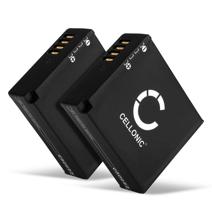 2x Batteria per Panasonic Lumix DC-GX9 DMC-LX100 DMC-GX80 DMC-TZ80 DC-LX100 II DC-TZ90 DC-TZ202 980mAh , marca CELLONIC, ricambi di lunga durata per macchine fotografiche e videocamere
