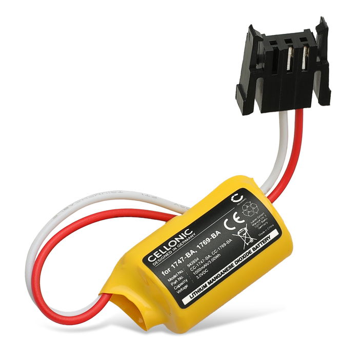 Batteria per Allen Bradley PLC-2, PLC-3, PLC-4, PLC-5, CompactLogix 1769-L32E, 1769-L35E 1000mAh / 3.00Wh marca CELLONIC