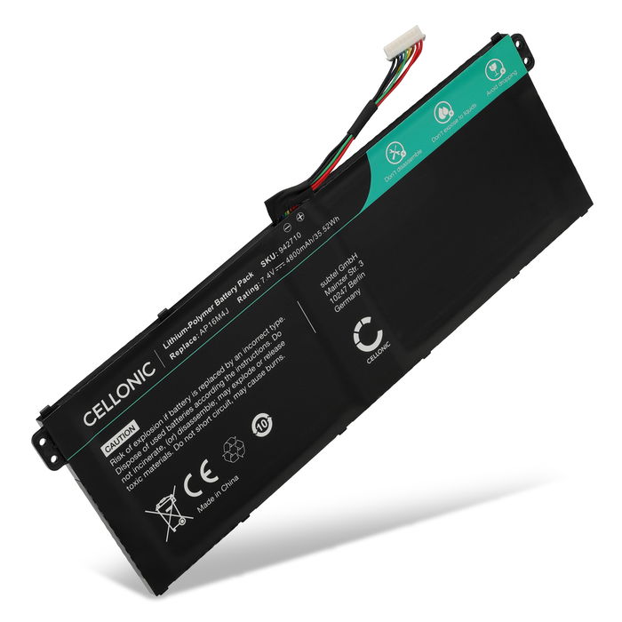 Acer AP16M5J Batterie 7.4V 4800mAh de Cellonic