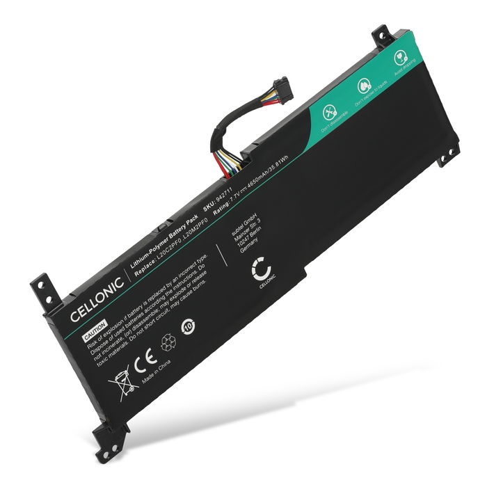 Batterie pour Lenovo V15 G4, V15 G2, V15 G3 IdeaPad 3 15ITL6, 15ALC6, 15IAU7, Ideapad 3 G6, L20M2PF0, L20C2PF0 7.7V 4650mAh de CELLONIC