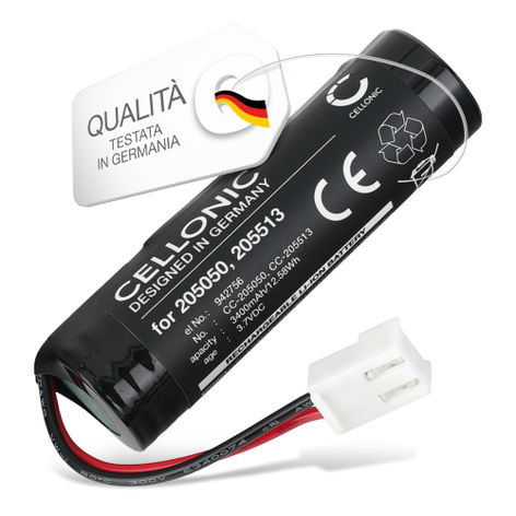 Batteria per Leifheit 51000; 51113; 51114; 51002; Dry BFN18650 1S1P (3400mAh, 3.7V) di CELLONIC