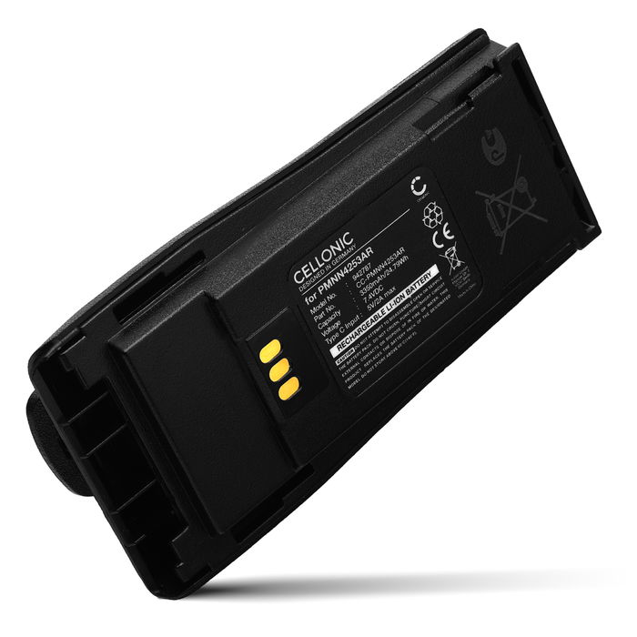 Batterie pour Motorola DP1400 CP040 CP200 CP200D CP140 CP200XLS EP450, PMNN4253AR NNTN4497 (Port de type C) 7.4V 3350mAh Li Ion de CELLONIC