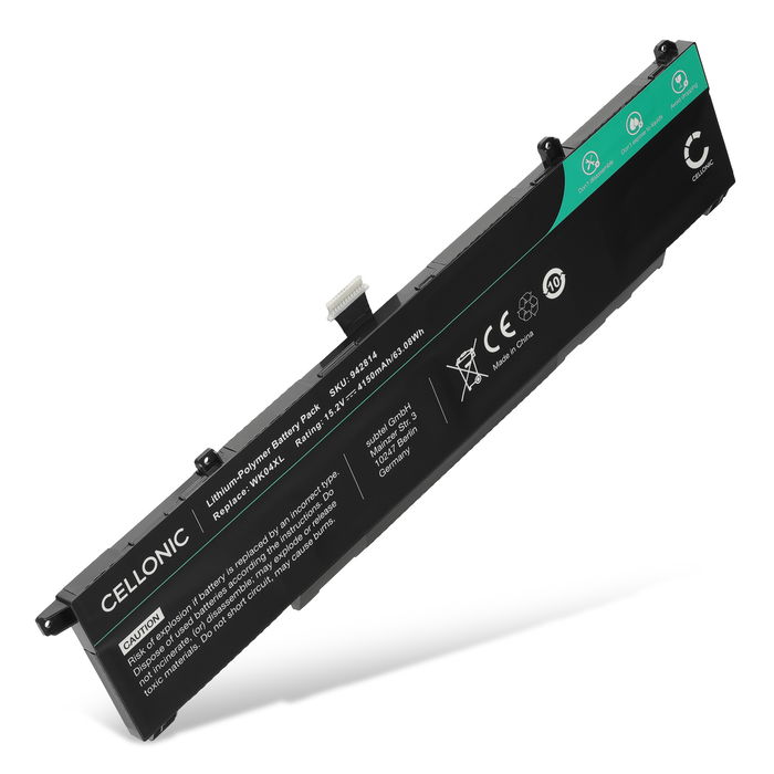 Battery for HP Omen 16, HP Victus 16, Victus Gaming 15, Victus 16t, Victus 16z, Victus 15, HP WK04, HP WK04XL 15.2V 4150mAh from CELLONIC