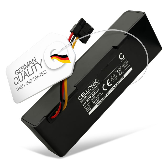 Battery for Xiaomi Mijia 2, Mi Robot Vacuum Mop P, VIOMI V3, STYTJ02YM, Viomi V2 Pro, Proscenic LDS M6 Pro, 3200mAh from CELLONIC - With Shell