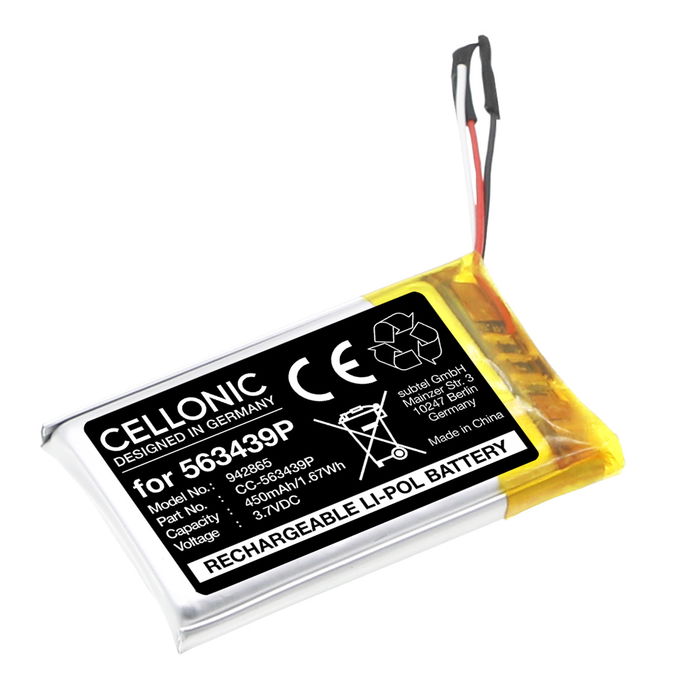 Batterie Microsoft Surface Headphones 2 563439P (450mAh, 3.7V) de CELLONIC