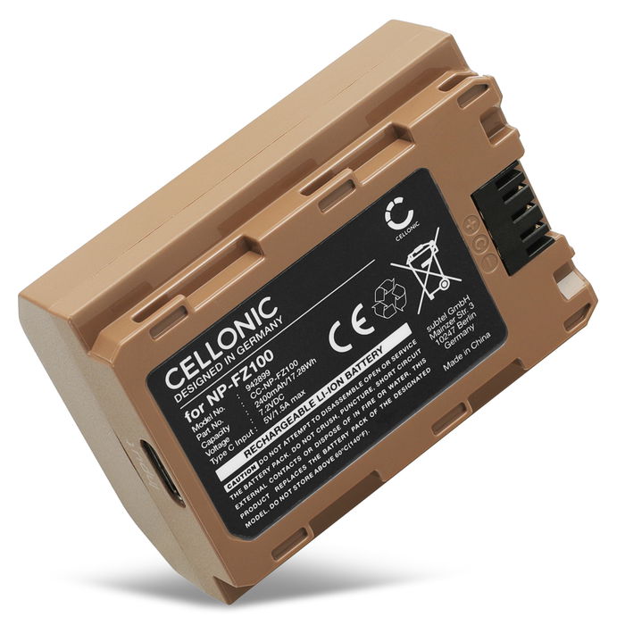Sony A7 III (ILCE-7M3 / ILCE-7M3K) Akku 2400mAh Ersatzakku Batterie von Cellonic