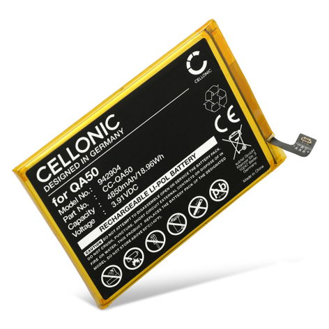 Battery for Motorola XT2425; Moto G24 Power 4G, 4G 2024 QA50 (4850mAh, 3.91V) from CELLONIC