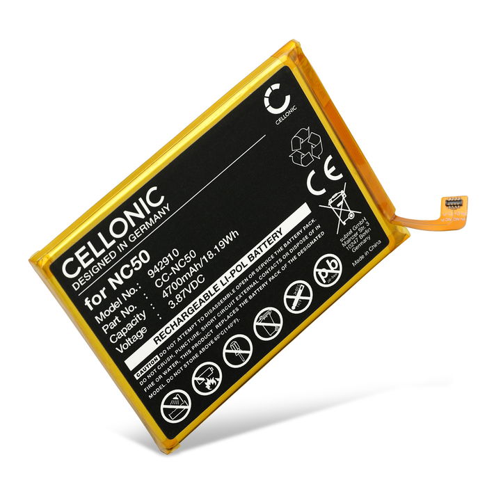 Batterie pour Motorola Moto G32, Moto G41, XT2167, NC50, SB18D20540 - 4700mAh 3.87V  de CELLONIC