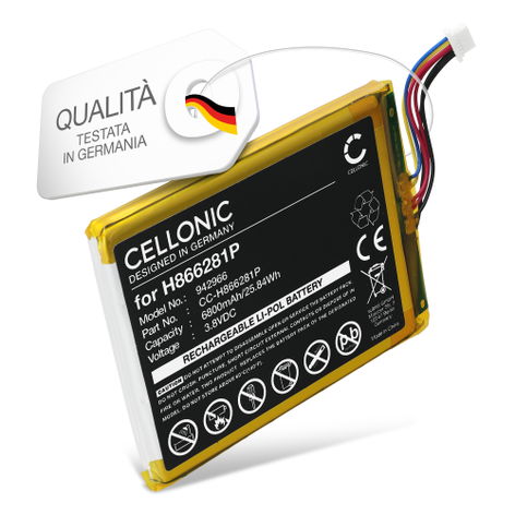 Batteria per EZVIZ DP1; DP1C; DP1S H866281P (6800mAh, 3.8V) di CELLONIC