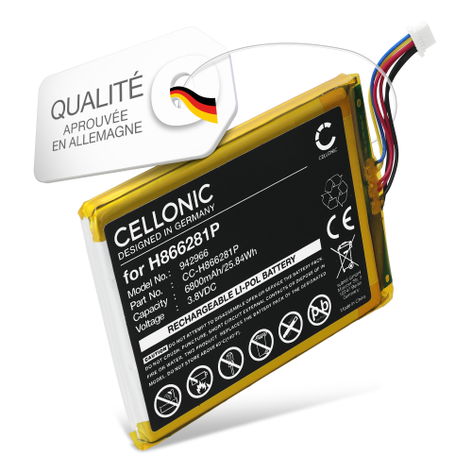 Batterie pour EZVIZ DP1C; DP1; DP1S H866281P (6800mAh, 3.8V) de CELLONIC