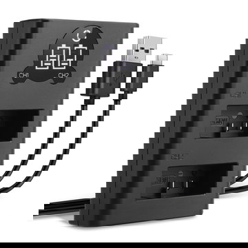 Chargeur double USB (AHDBT-1301) pour GoPro HERO13 Black + 1m + Câble USB de CELLONIC