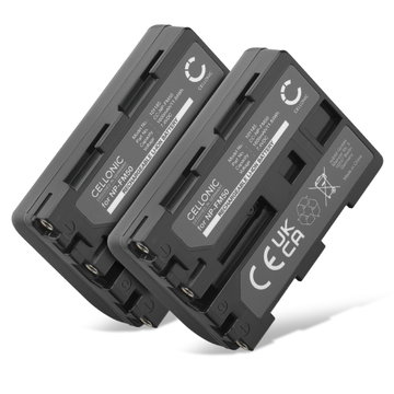 2x Batteria per Sony F828, F717, R1 S85, TRV118 SR1 GV-D1000, NPFM30, NPQM71, NPQM91 NP-FM50H (1600mAh, 7.4V) marca CELLONIC
