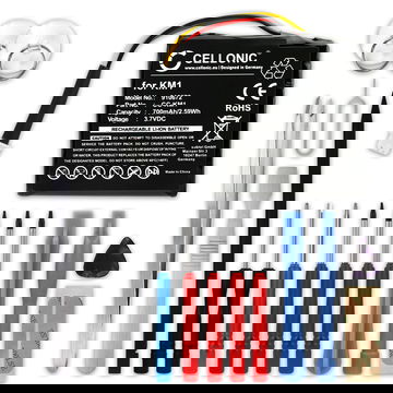 Akku für TomTom Via 130 Via LIVE 120 Via 125 Via 120 700mAh + Werkzeug-Set 17tlg von subtel