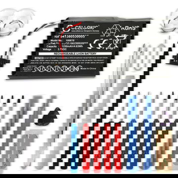 Batterie pour Medion GoPal P4410/P4210; Becker Active 43/Ready 43; Mitac Mio P350/P550 1250mAh + kit d'outils 17pcs de subtel