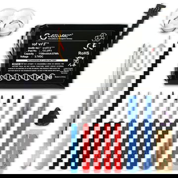 Akku für TomTom Quanta, GO XL 330, GO XL 310, VF3F, FM68360420759, VF3 1100mAh + Werkzeug-Set 17tlg von subtel