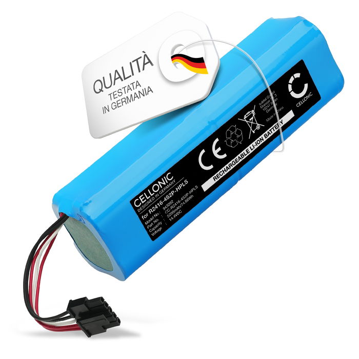 Batteria per Dreame D10s plus, X40 Ultra, X40 Pro Ultra, L30 Ultra, Bot X30 Ultra, RCXE0307, RLX56CE 5200mAh di CELLONIC