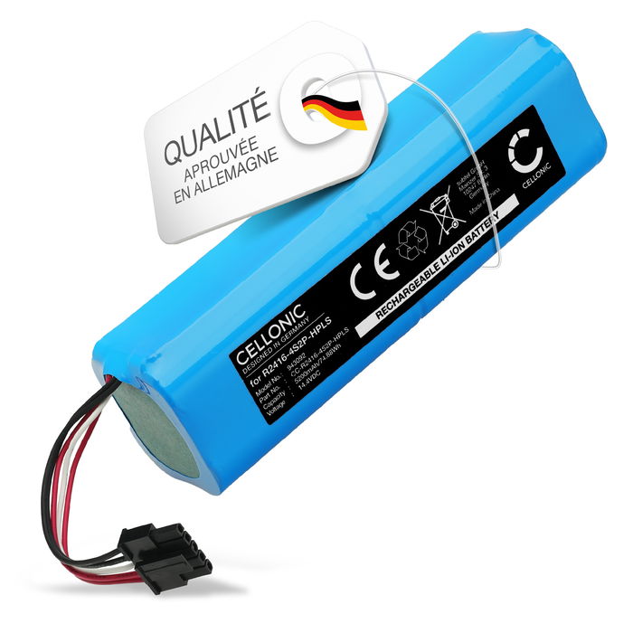Batterie pour Dreame D10s plus, X40 Ultra, X40 Pro Ultra, L30 Ultra, Bot X30 Ultra, RCXE0307, RLX56CE 5200mAh de CELLONIC