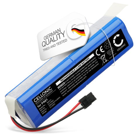 Battery for Eufy RoboVac X8, X8 Hybrid, X8 Hybrid White Eufy RoboVac X8, Eufy RoboVac X8 Hybrid (5200mAh, 14.4V) from CELLONIC