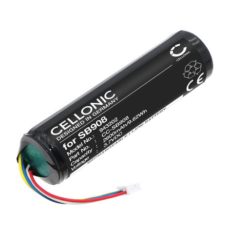 Batteria per Shure MXW2X SB908 (2600mAh, 3.7V) di CELLONIC