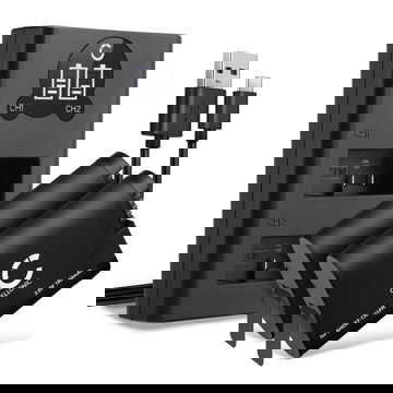 2x Batteria per GoPro Hero 13, AHDBT-1301 AHDBT-1301PR (1900mAh, 3.89V) + Caricabatterie Doppio marca CELLONIC