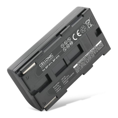 Batterie pour Canon XF100 XL1 XH-A1 XM2 XL2 XM1 XL1S XF105 XL-H1 XH-G1 E-30 V60Hi MV1 V420, Phase One P25, P45, P65 (2000mAh, 7.4V) de CELLONIC