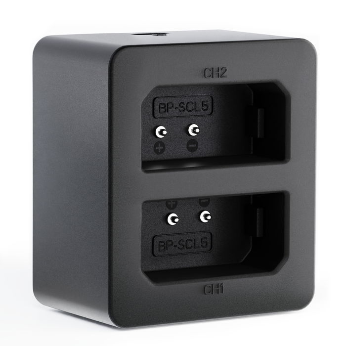 Caricatore USB doppio (LC-SCL5) per Leica M10, M10-P, M10-R + 1m Cavo USB di CELLONIC