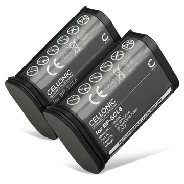 2x Akku für Leica Q2, Q3 BP-SCL6 (2600mAh, 7.2V) von CELLONIC