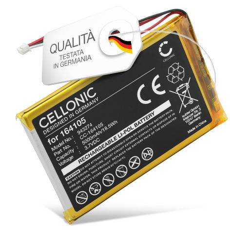 Batteria per LeapFrog LF920HD; LF930HD; VTech RM5766HD; VC2105 (5000mAh, 3.7V) di CELLONIC