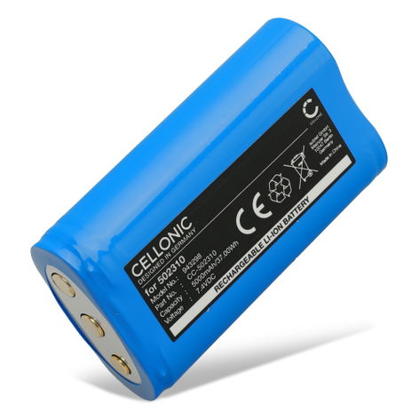 Batteria per Ledlenser H15R Core; H19R Core, Signature 502310 (5000mAh, 7.4V) di CELLONIC
