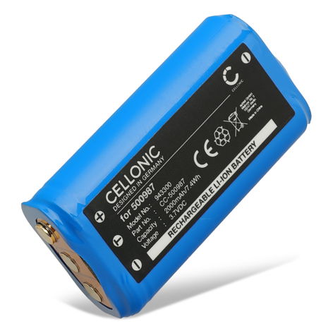 Batterie pour Ledlenser MH7; MH8 500987 (2000mAh, 3.7V) de CELLONIC