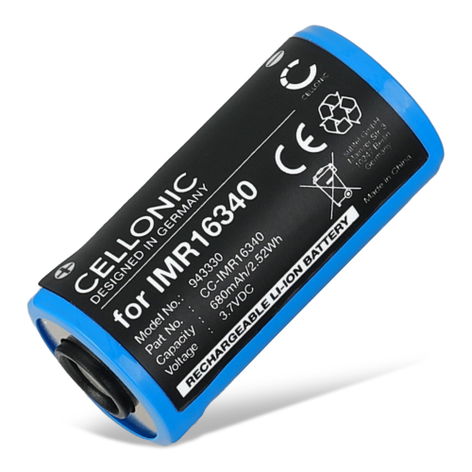 Batteria per Olight Baton 3; Perun Mini; S1R Baton II IMR16340, ORB-16C05-10C (680mAh, 3.7V) di CELLONIC