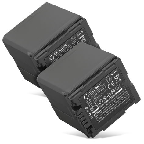 2x Batterie pour Appareils Photo Panasonic AG-HSC1; GS98GK; H288GKGK; H48; H68 VW-VBG070 VW-VBG130 VW-VBG260 (2200mAh, 7.4V) de CELLONIC