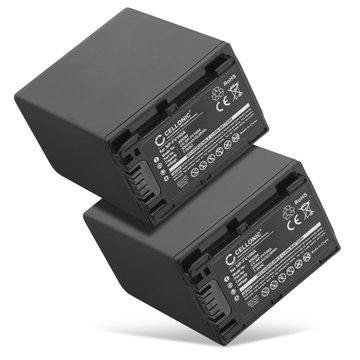 2x Batteria per Sony HDR CX625, CX250, CX260, CX270, CX410, CX430, CX230, CX220, CX210 NP-FV70A NP-FV50A NP-FV30 NP-FV90 NP-FV100A (3090mAh, 7.2V) marca CELLONIC