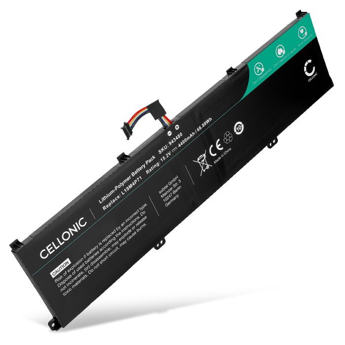 1x Lenovo ThinkPad X1 Extreme G3 Akku 4400mAh Ersatzakku Batterie von Cellonic