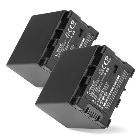2x Batterie pour Appareils Photo JVC GZ-E10; GZ-E100; GZ-E105; GZ-E15; GZ-E200 BN-VG107 -VG108 -VG114 -VG121 (4450mAh, 3.7V) de CELLONIC