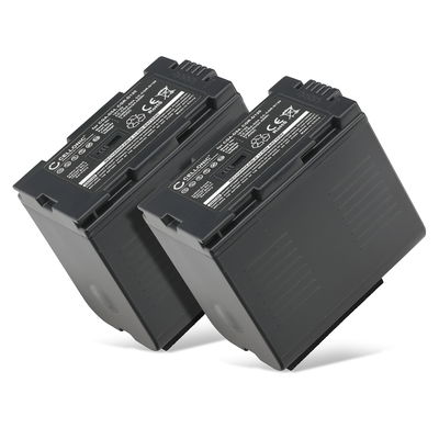 2x Batteria per Panasonic NV-GX7, AG-AC90, AG-DVX100, NV-DA1, NV-MX500, NV-DS60, NV-GS1 CGA-D54 CGR-D120 -D220 (3300mAh, 7.4V) marca CELLONIC