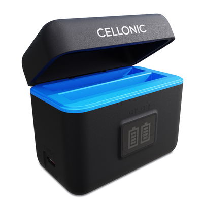 Boîtier de charge 2 emplacements pour batteries Insta360 One X5 + 60cm + Câble USB de CELLONIC